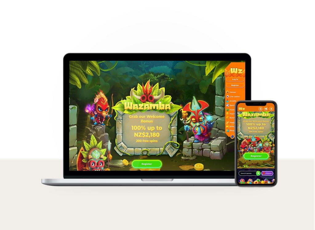 Wazamba Online Casino Responsive Example