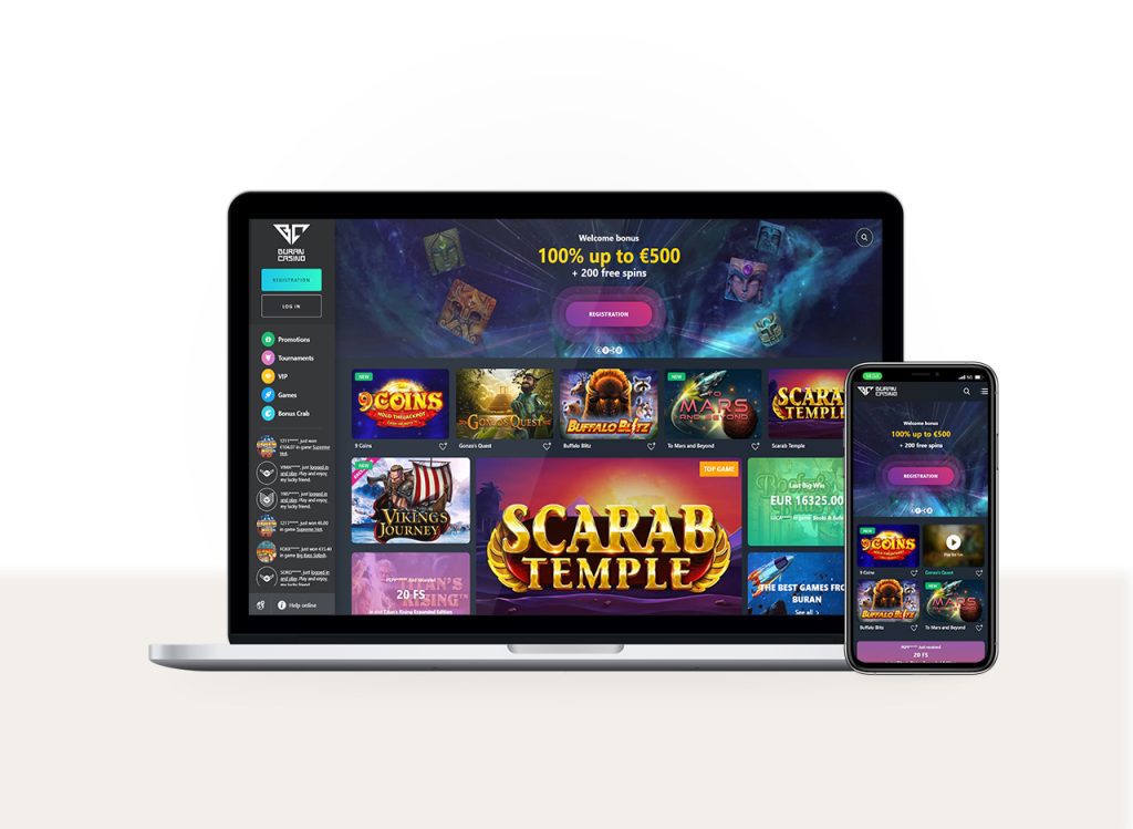 Buran Online Casino Responsive Example