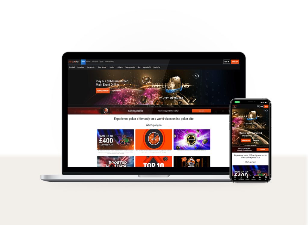 PartyPoker Casino Responsive Exemple