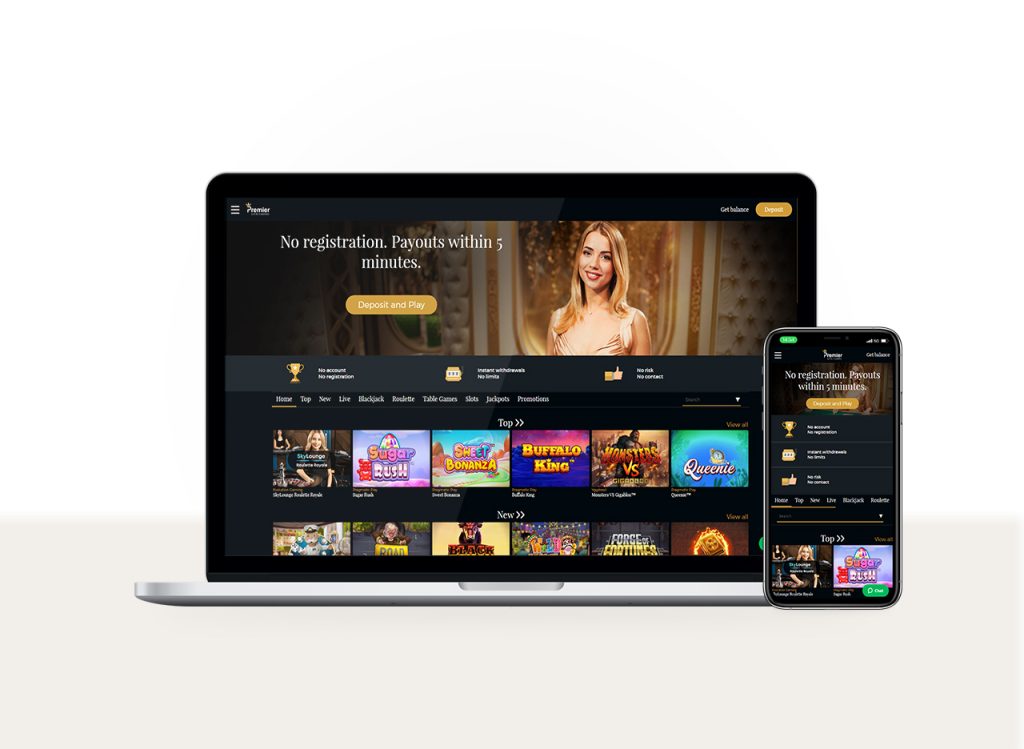 Premier Live Casino Responsive Exemple